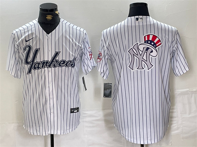 Men's New York Yankees White Team Big Logo Cool Base Stitched Baseball Jersey Men's New York Yankees White Team Big Logo Cool Base Stitched Baseball Jersey